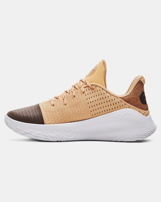 Unisex Curry 4 Low FloTro 'Curry Camp' Basketball Shoes, Yellow, pdpMainDesktop image number 1